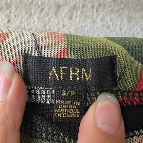 AFRM Bevin Abstract Floral Mesh Maxi Skirt Size S - Picture 4 of 6